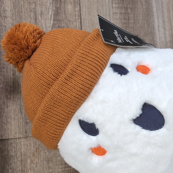 ❌SOLD❌Martha Stewart Pumpkin Spice Latte Large Decorative Faux Fur Ghost Pillow - Picture 3 of 7